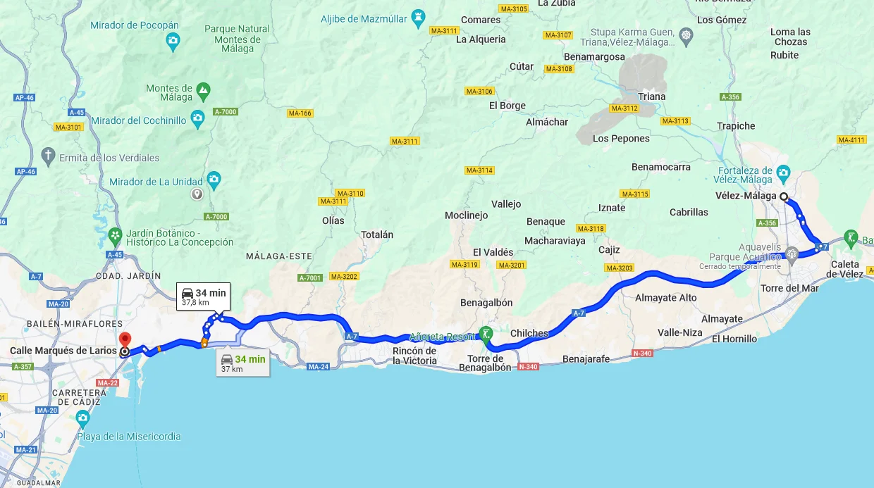 La A-7 podría contar con la obra urgente del tercer carril, que agilizaría la movilidad entre Vélez-Málaga y Rincón de la Victoria con la capital