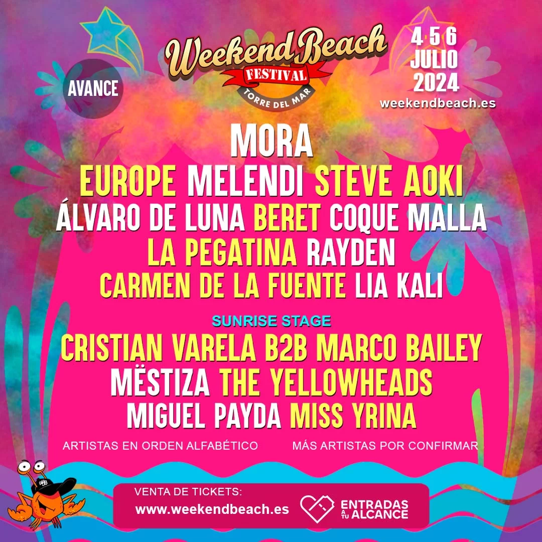 Imagen de parte del cartel de weekend beach 2024
