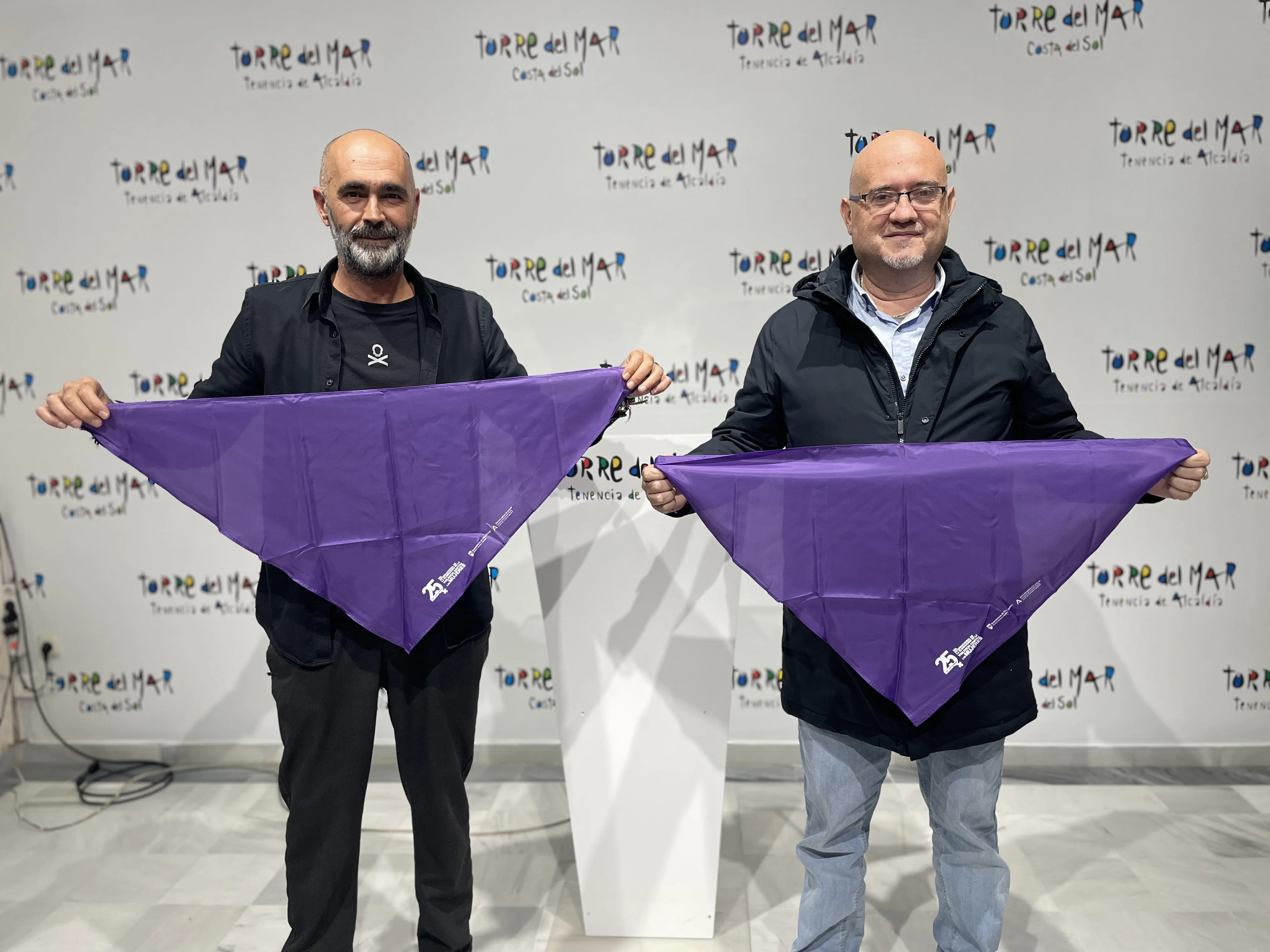 Jesús Pérez Atencia junto a Juan García el jueves 23 de noviembre en torre del mar