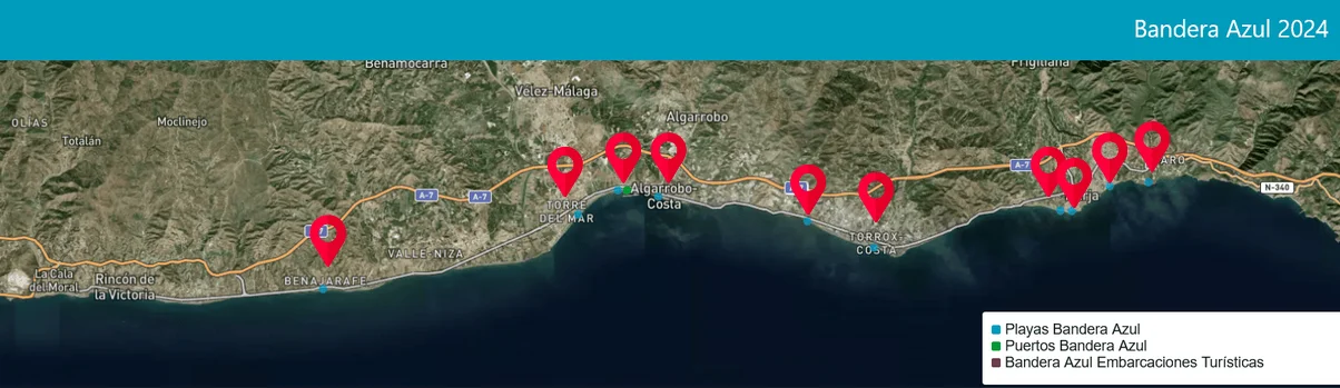 Diez playas de la Axarquía obtienen el prestigioso galardón Bandera Azul