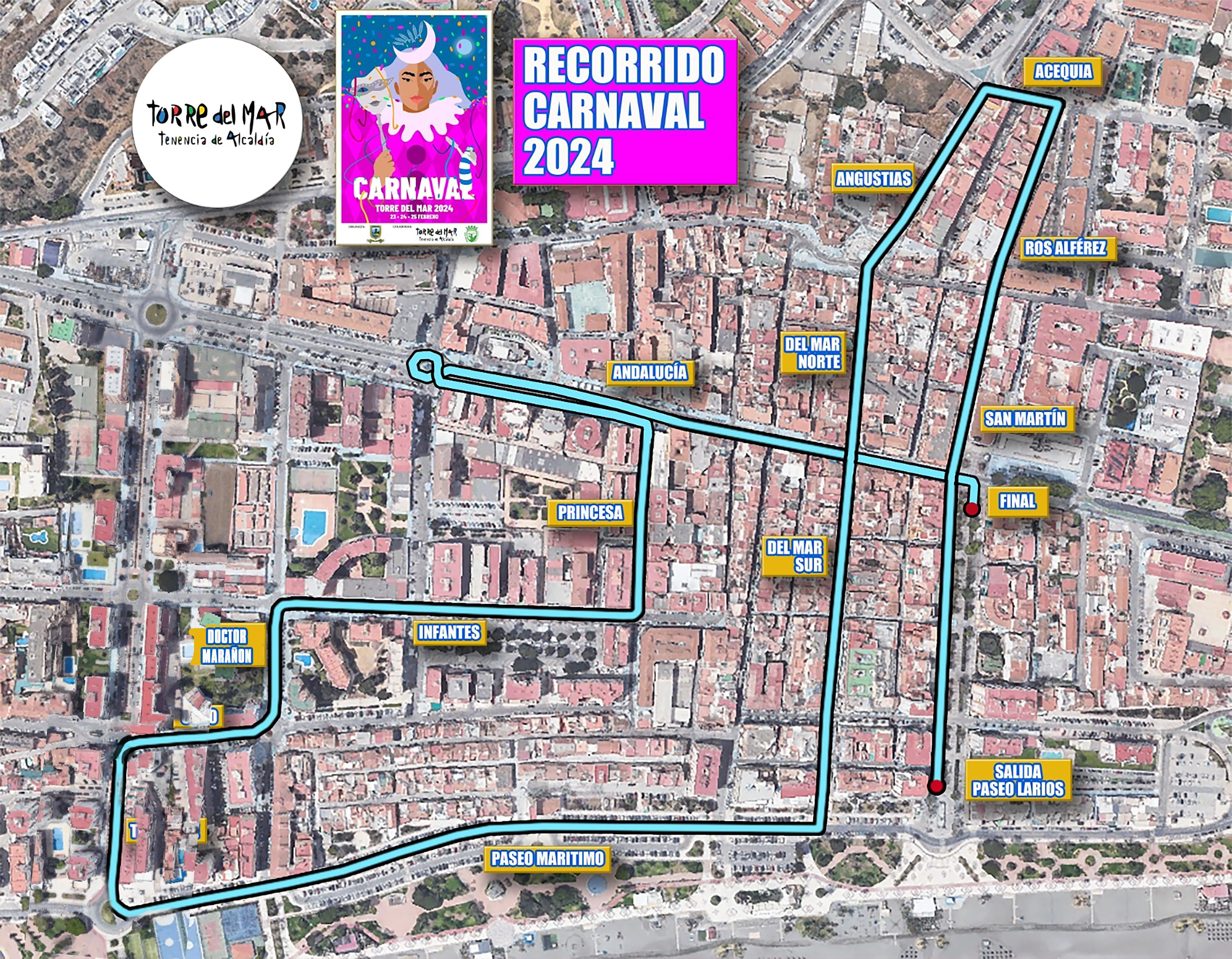 El Carnaval de Torre del Mar confirma su recorrido oficial y asegura muchas sorpresas