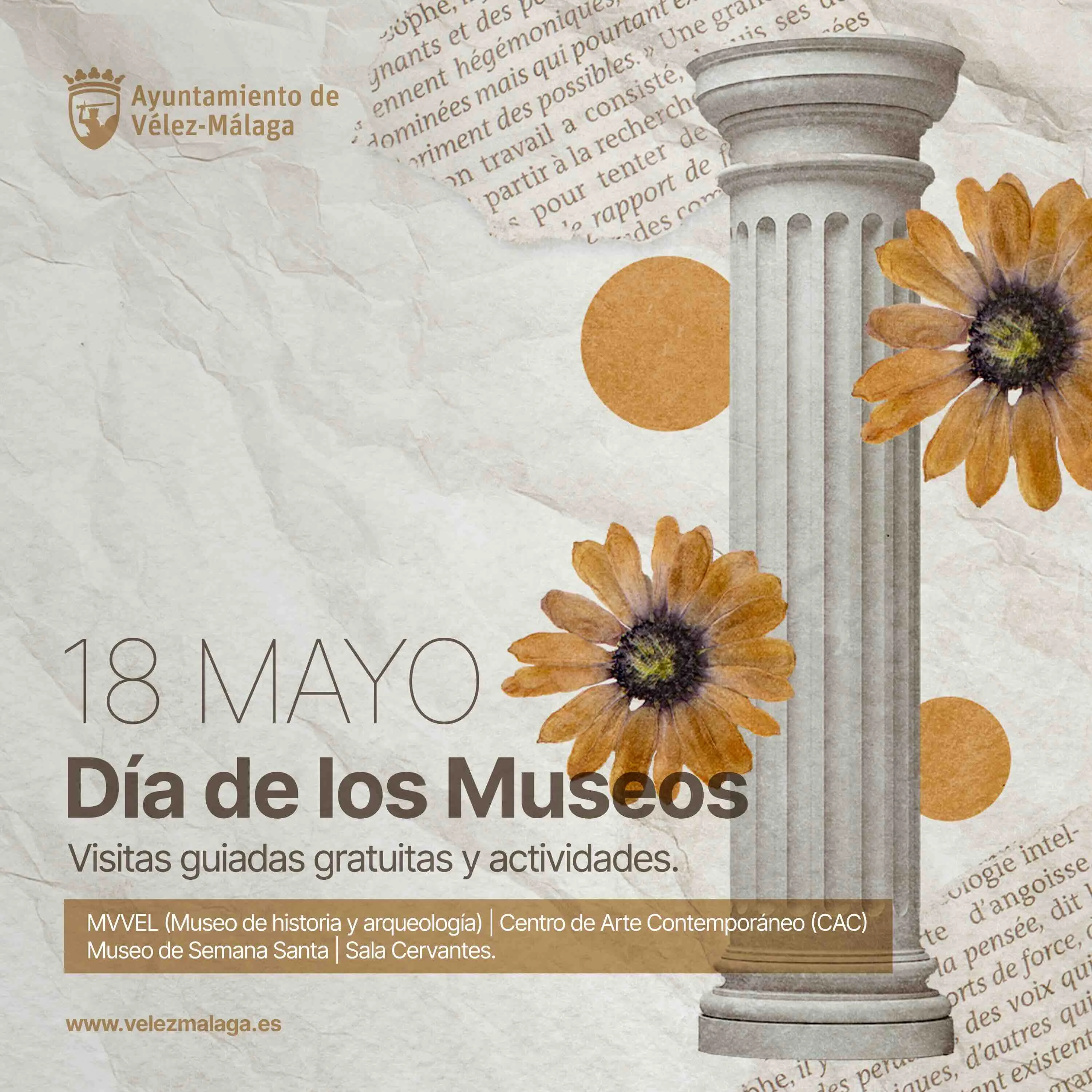 Vélez-Málaga celebrará el sábado 18 de mayo el ‘Día de los Museos’ con una jornada de puertas abiertas y visitas guiadas gratuitas
