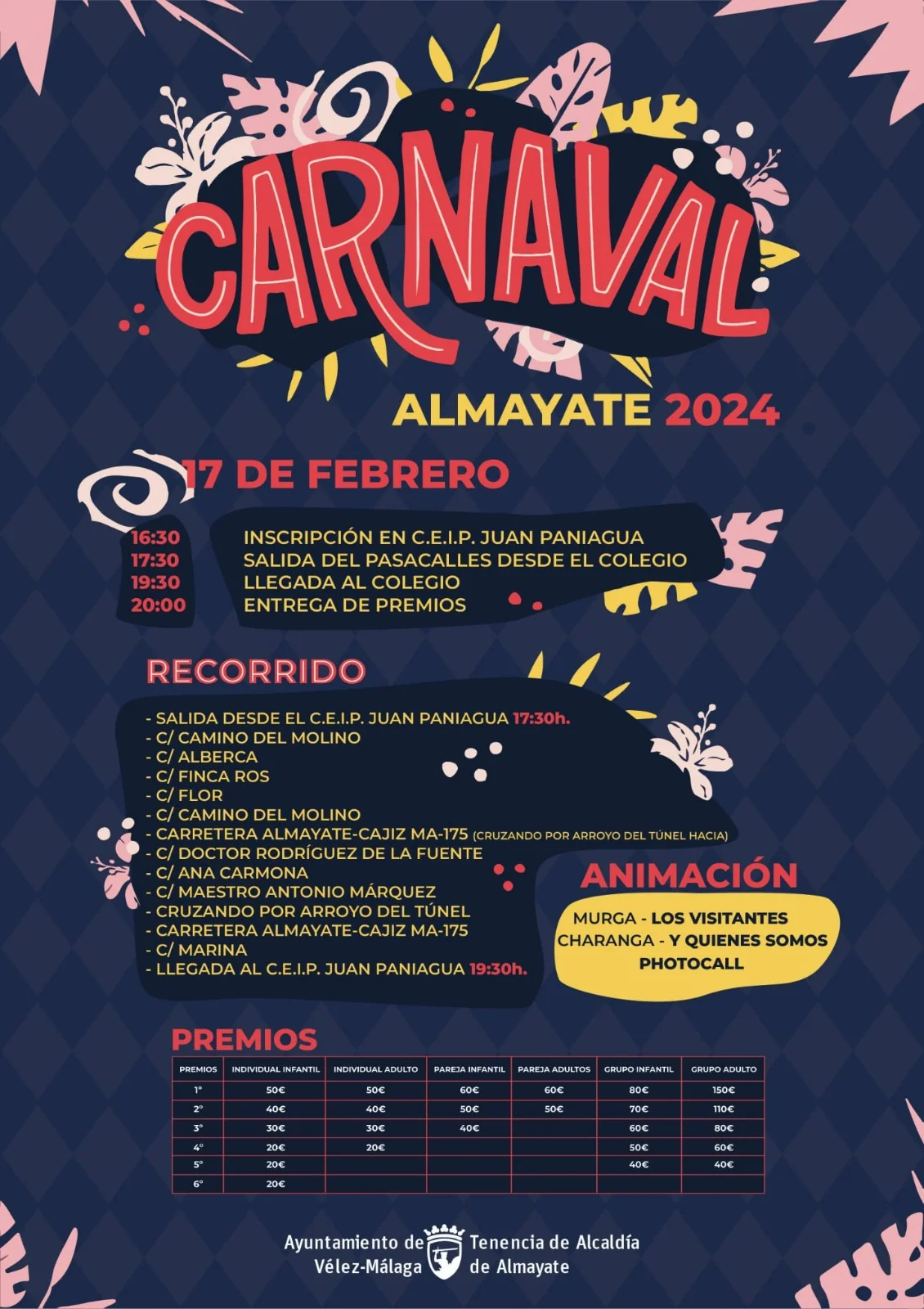 Cartel oficial del Carnaval 2024 de Vélez-Málaga