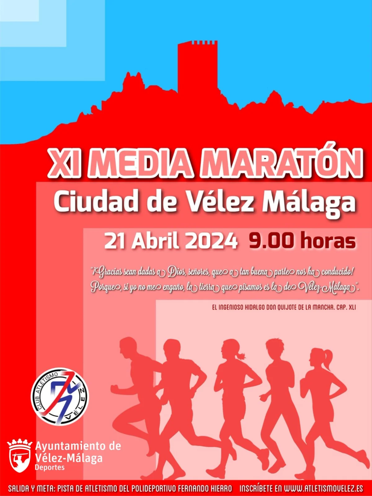 cartel oficial xi media Maratón Ciudad de Vélez-Málaga