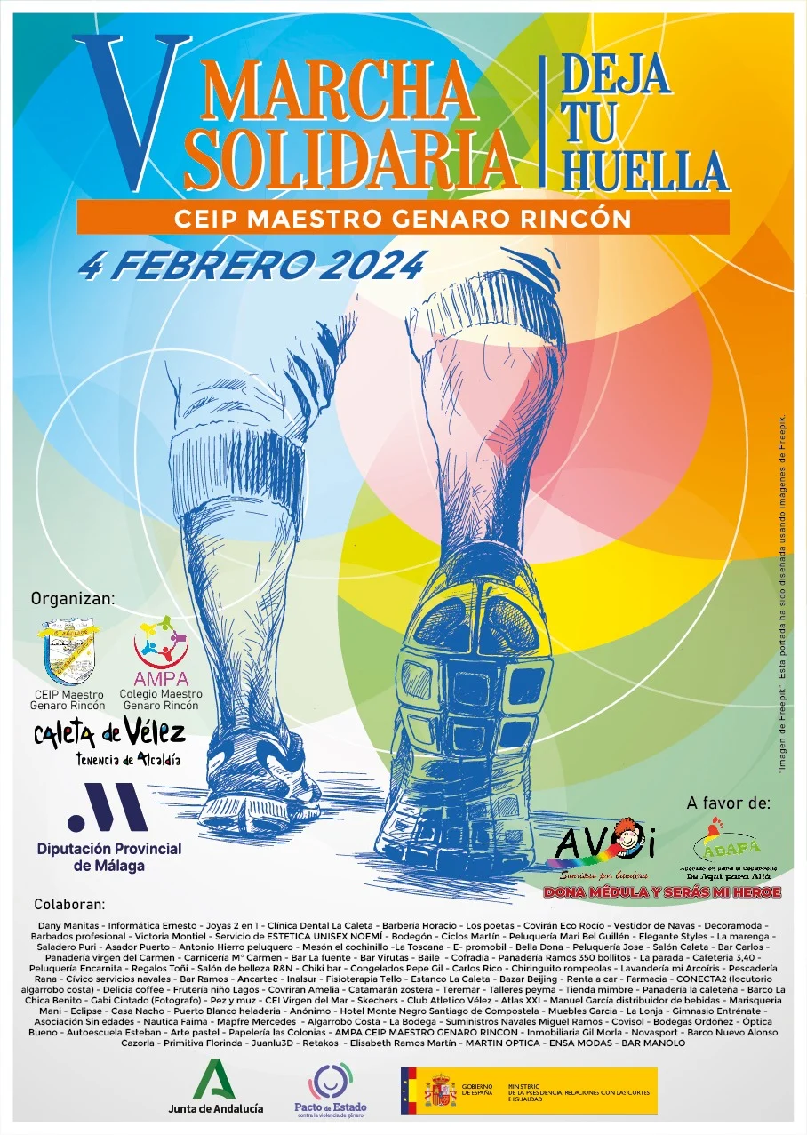 cartel V carrera solidaria Caleta de Vélez