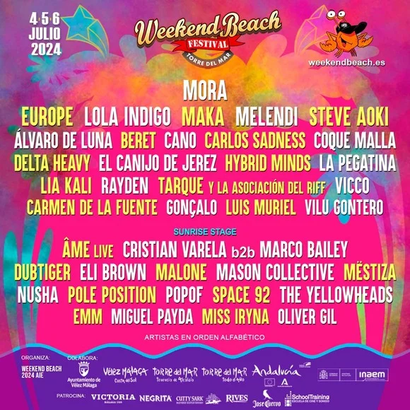 Weekend Beach cierra su espectacular cartel de 2024 con veintiún nuevos nombres, dando espacio a todos los géneros