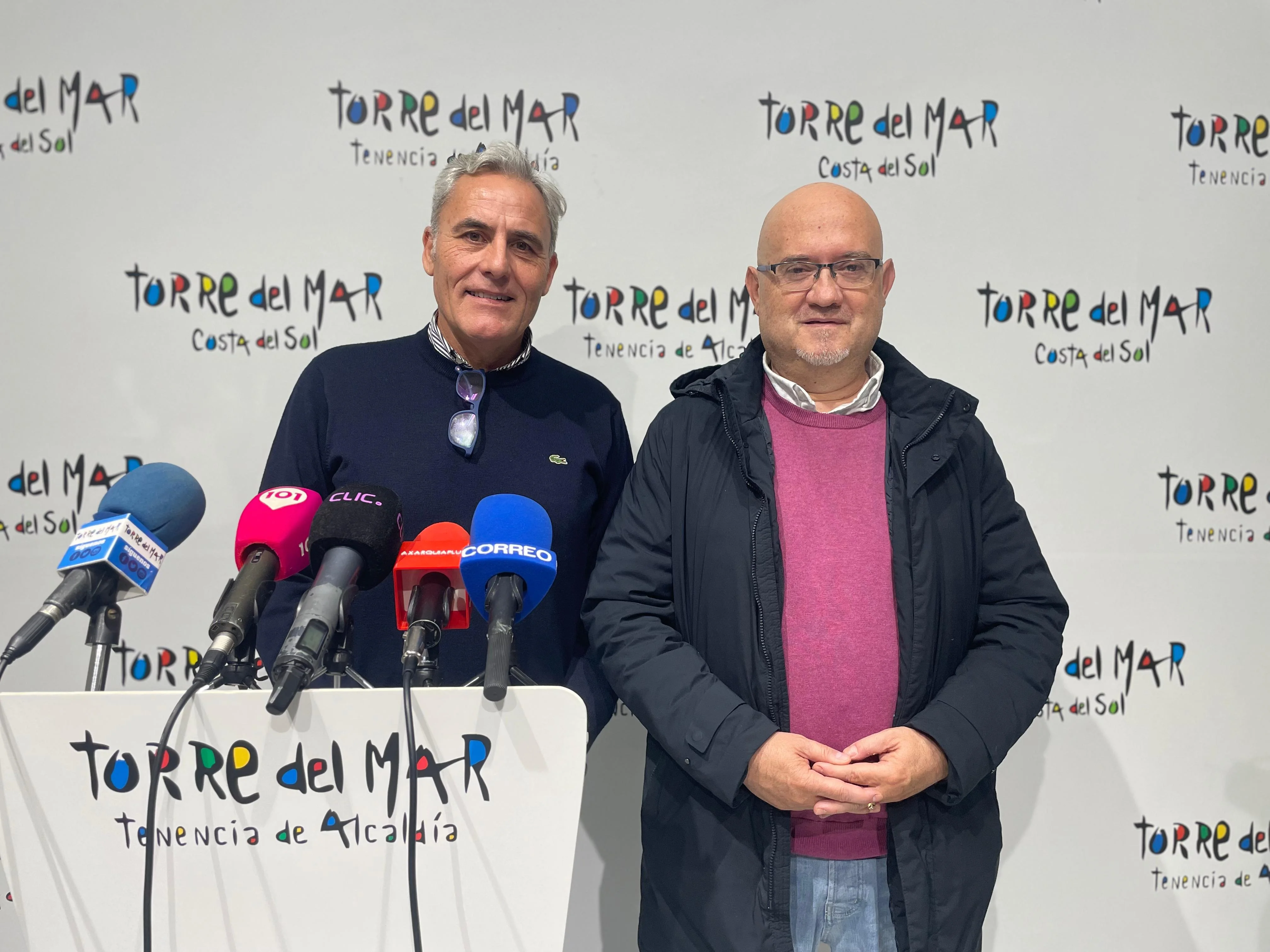 Jesús Pérez Atencia junto a Celestino Rivas el viernes 12 de enero de 2024