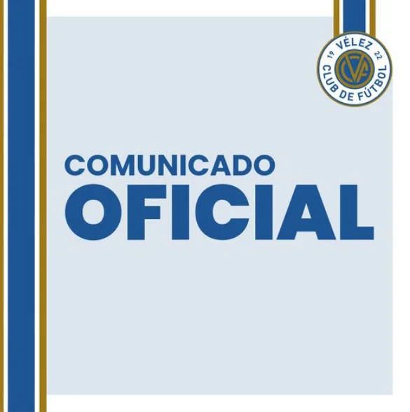 comunicado oficial del Velez club de futbol