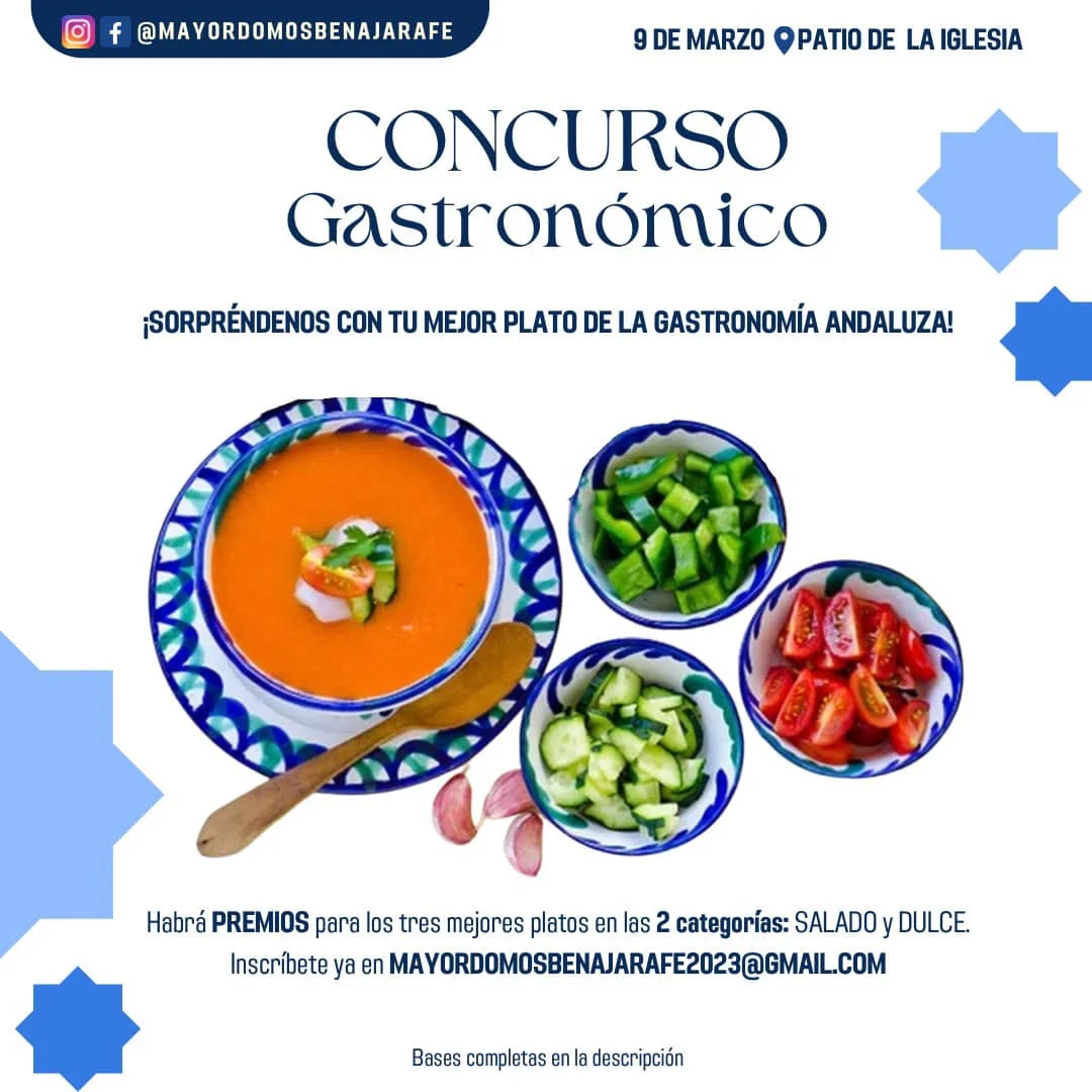 Concurso Gastronómico ¡Sorpréndenos con tu mejor plato de la gastronomía Andaluza!
