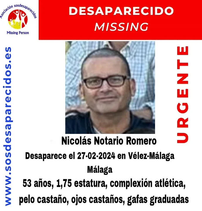 Desaparecido en Benajarafe un hombre de 53 años el pasado martes 27 de febrero
