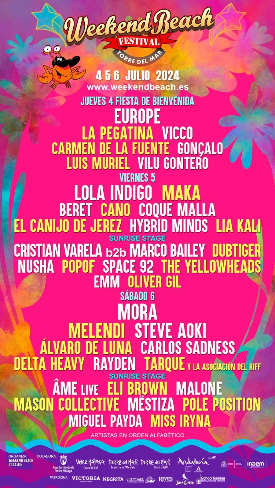 Weekend Beach Festival anuncia su división por días