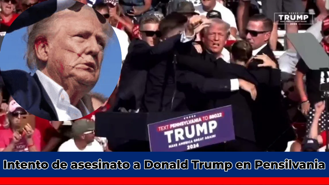 Donald Trump herido de bala en un tiroteo mientras daba un mitin en Pensilvania