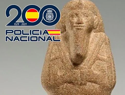 Identificado un Anticuario por vender una escultura del faraón egipcio Taharqa datada entre el 690-664 antes de Cristo