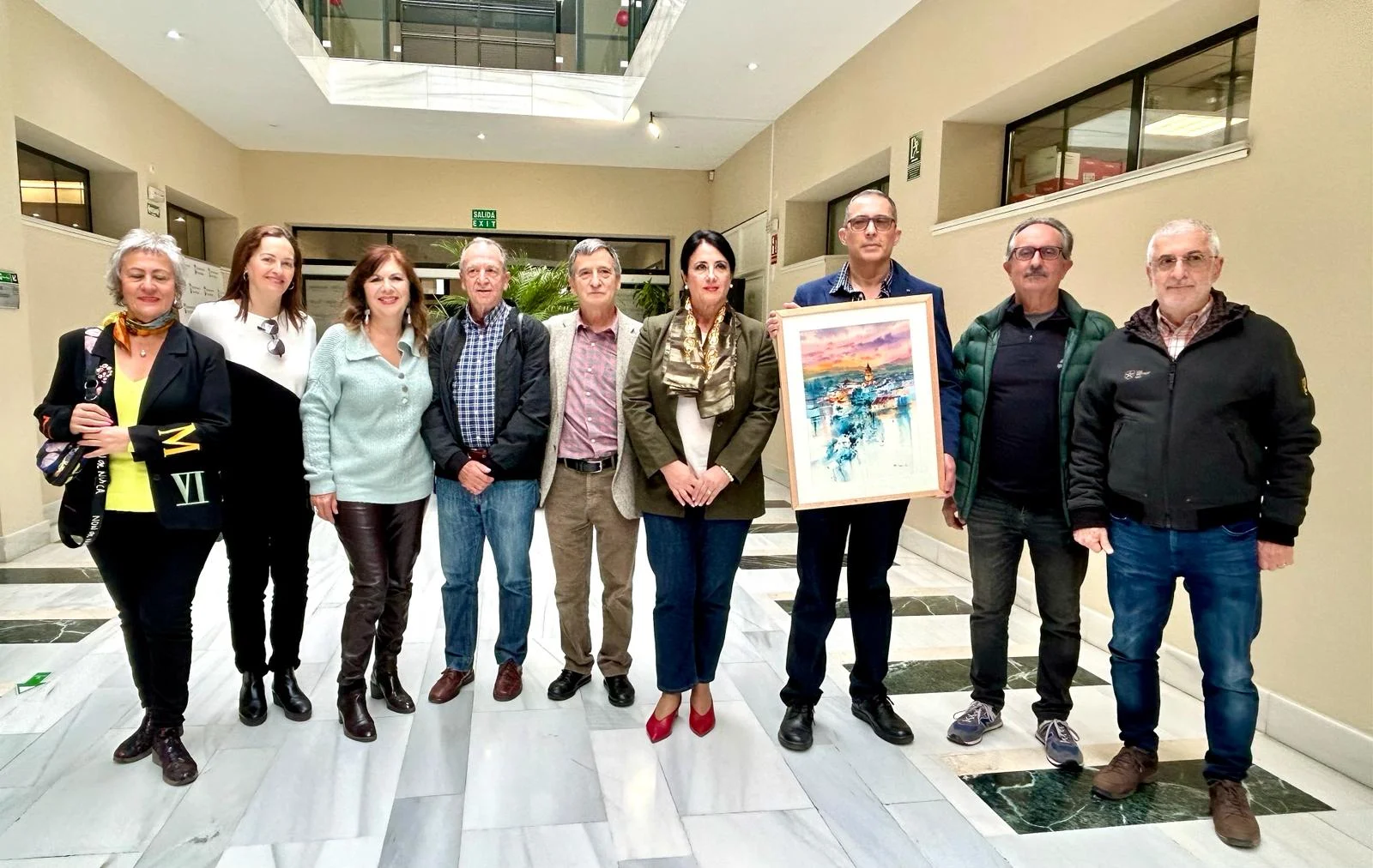 Presentación del encuentro Andaluz de Acuarela en el Ayuntamiento de Vélez-Málaga el lunes 29 de enero de 2024