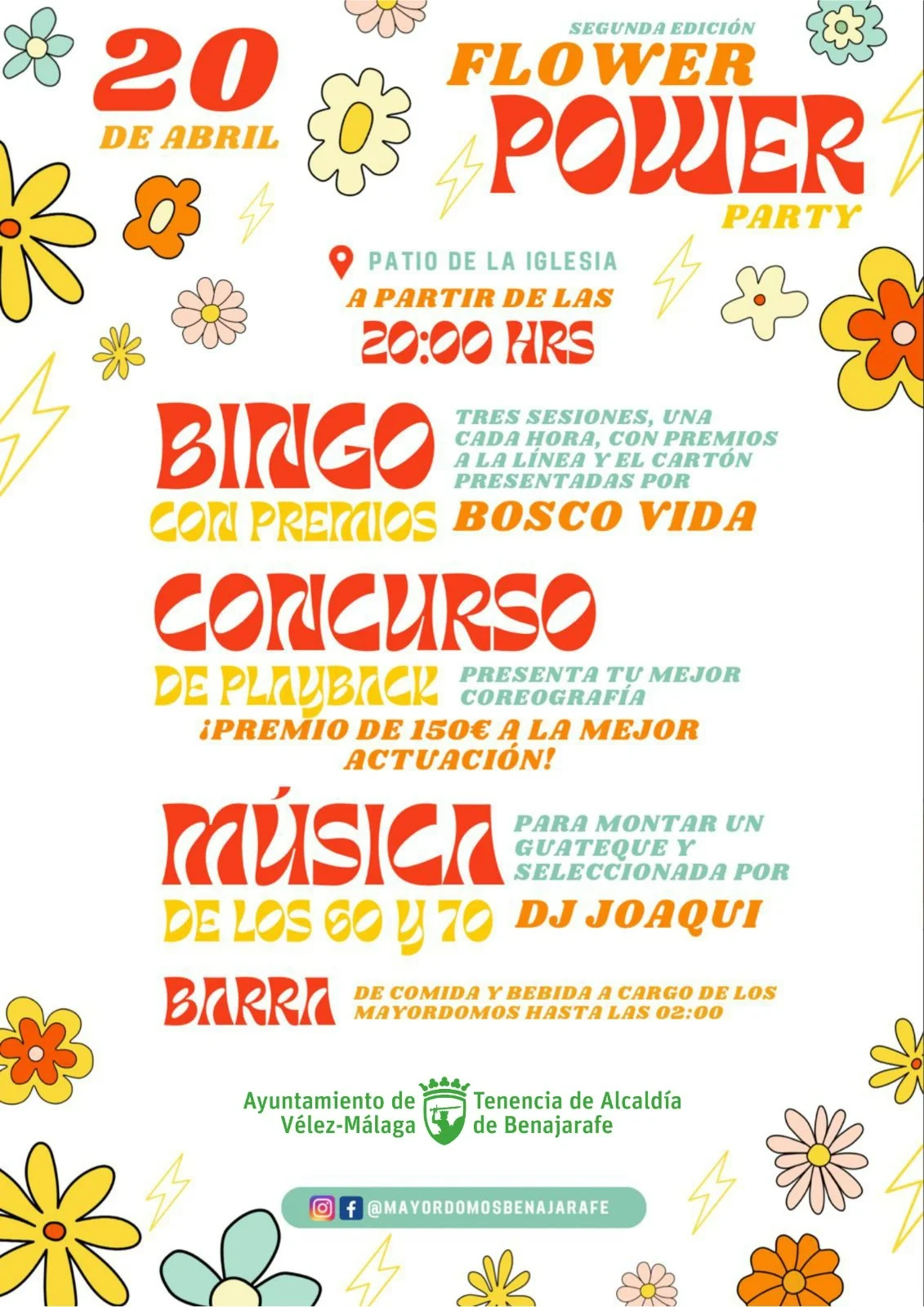 Benajarafe celebra este sábado la segunda edición de la ‘Flower Power Party’ con música de los años 60 y 70