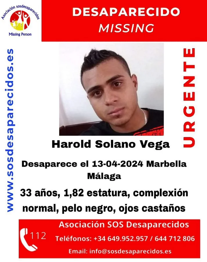 Desaparecido un hombre de 33 años en Marbella desde el pasado mes de abril