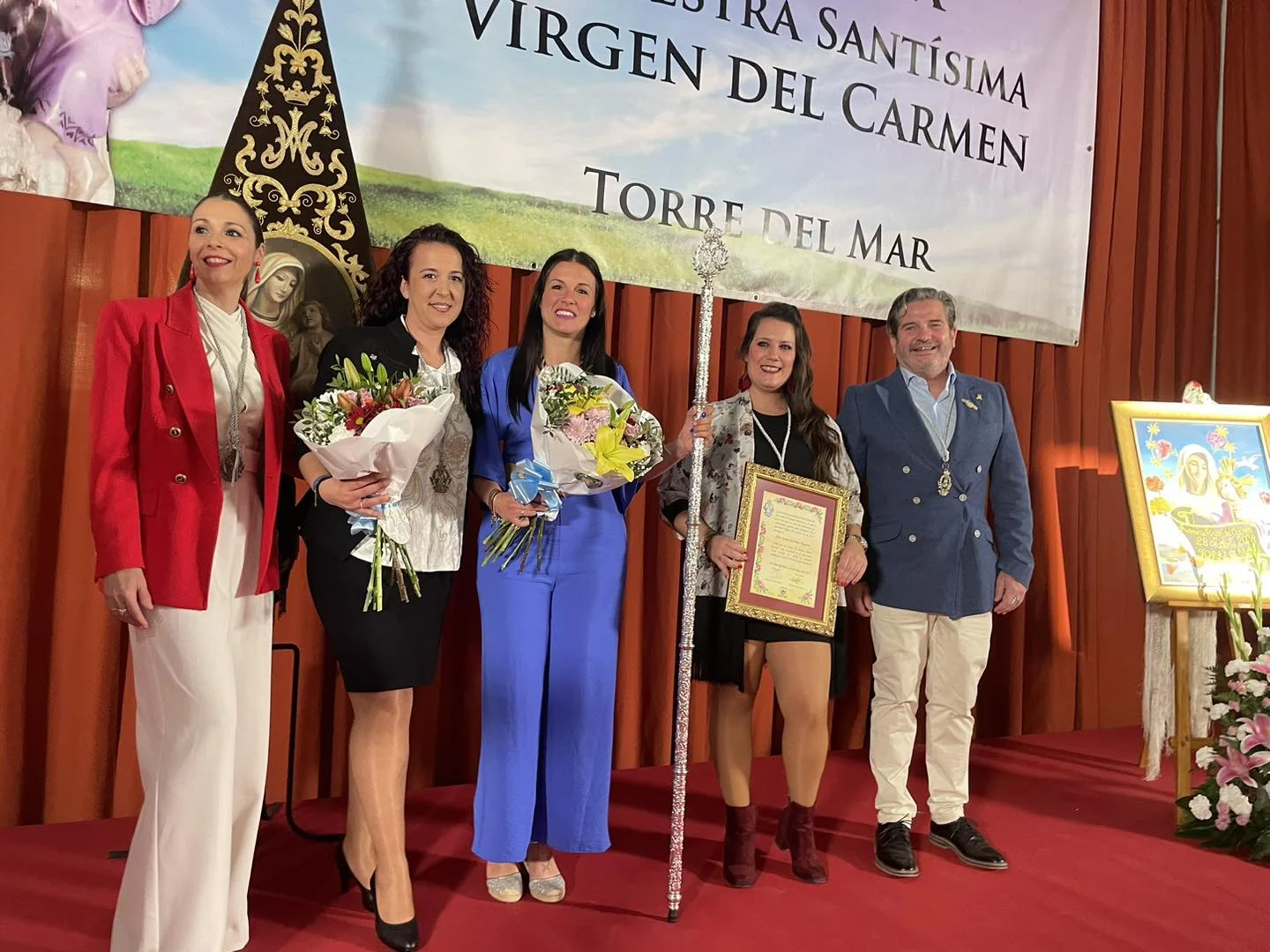 Torre del Mar presenta el cartel anunciador de la Romería de la Virgen del Carmen 2024, obra de Rosa Dolores Fernández