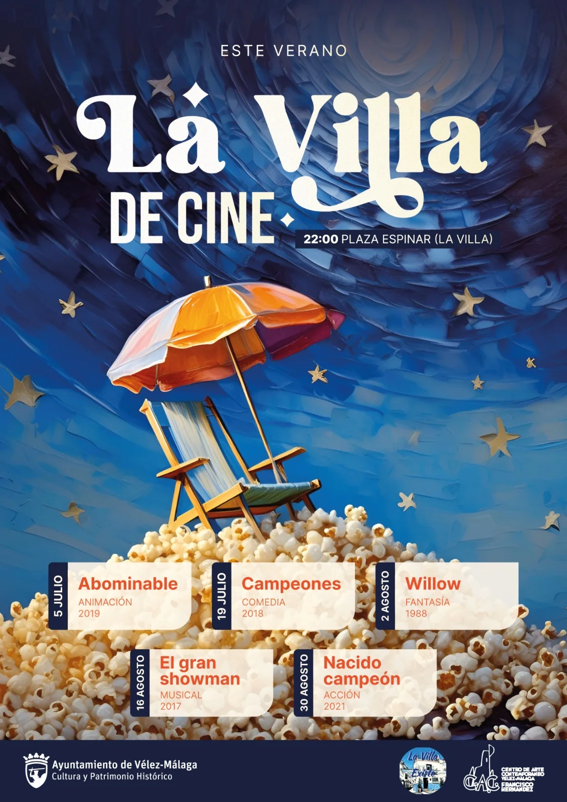  El Ayuntamiento de Vélez-Málaga amenizará las noches de verano al aire libre por La Villa con el ciclo ‘La Villa, de Cine’ 