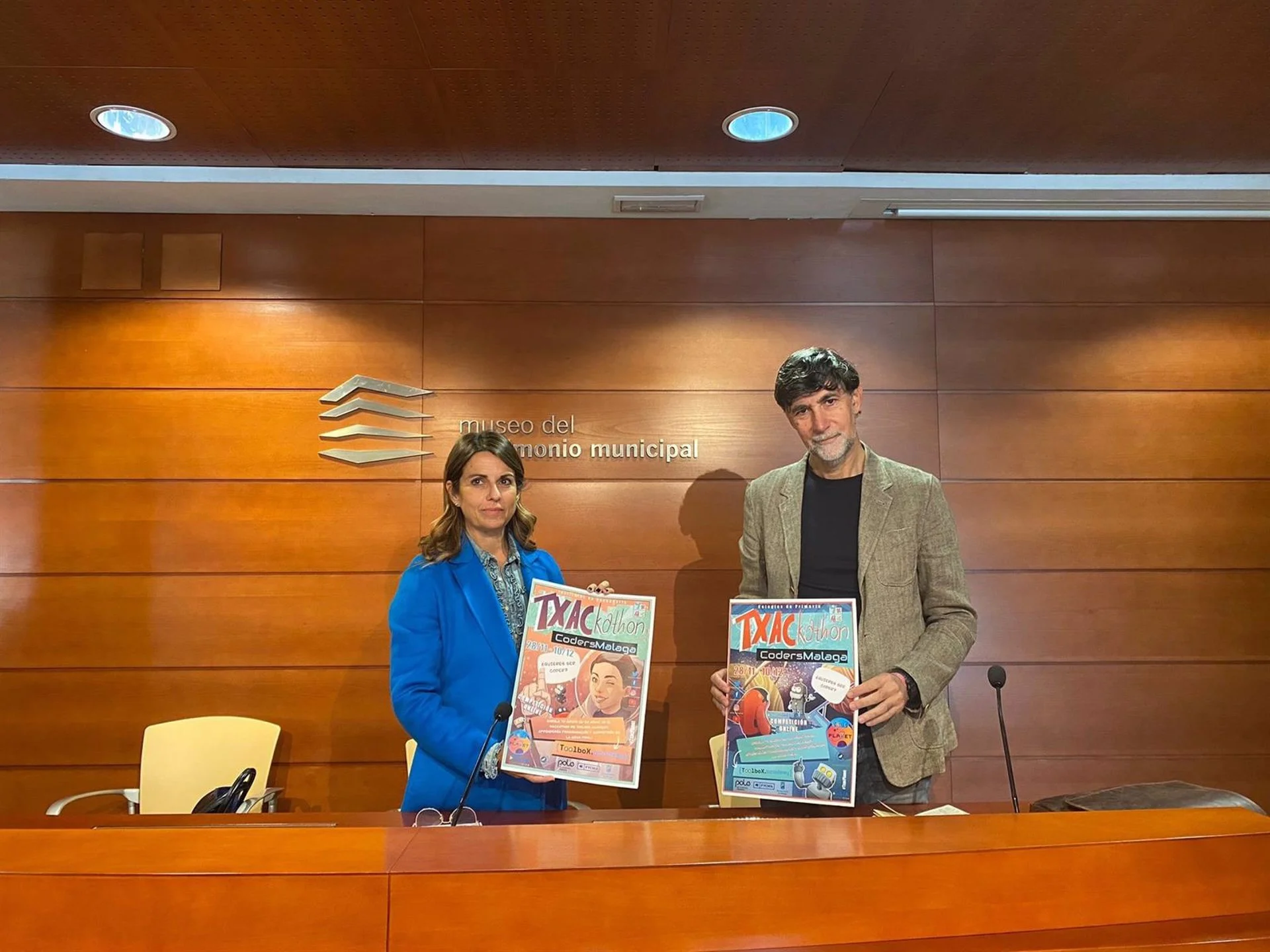 Presentación Coders Málaga -  el 30 de noviembre de 2022 en el ayuntamiento de Málaga por susana carrillo t francisco vico