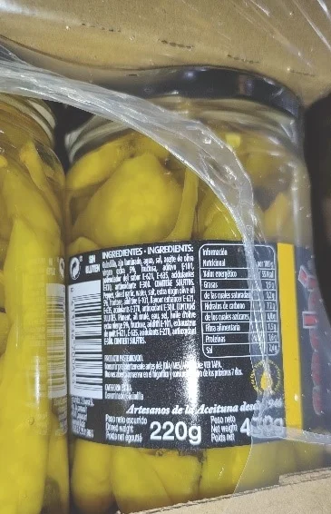 Alerta por comercialización de encurtidos no aptos para consumo procedentes de España (Ref. ES2024/268)