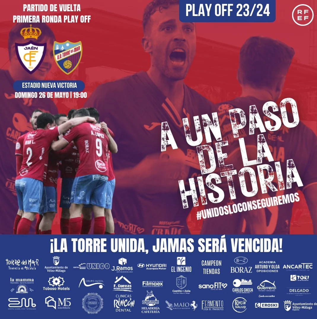 La UD Torre del Mar Viaja a Jaén en un Día Clave para el Ascenso a la Segunda Federación
