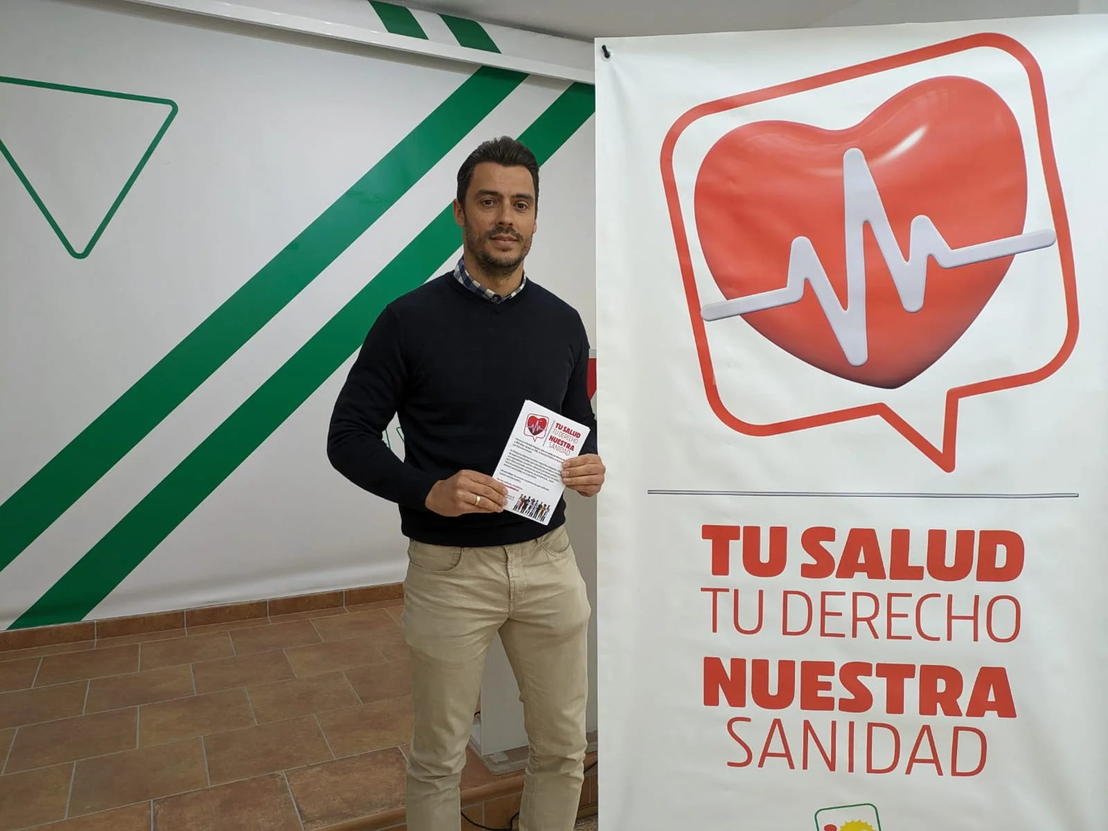 El Secretario Político Provincial del PCE Málaga, José Miguel López en rueda de prensa el lunes 5 de febrero de 2024