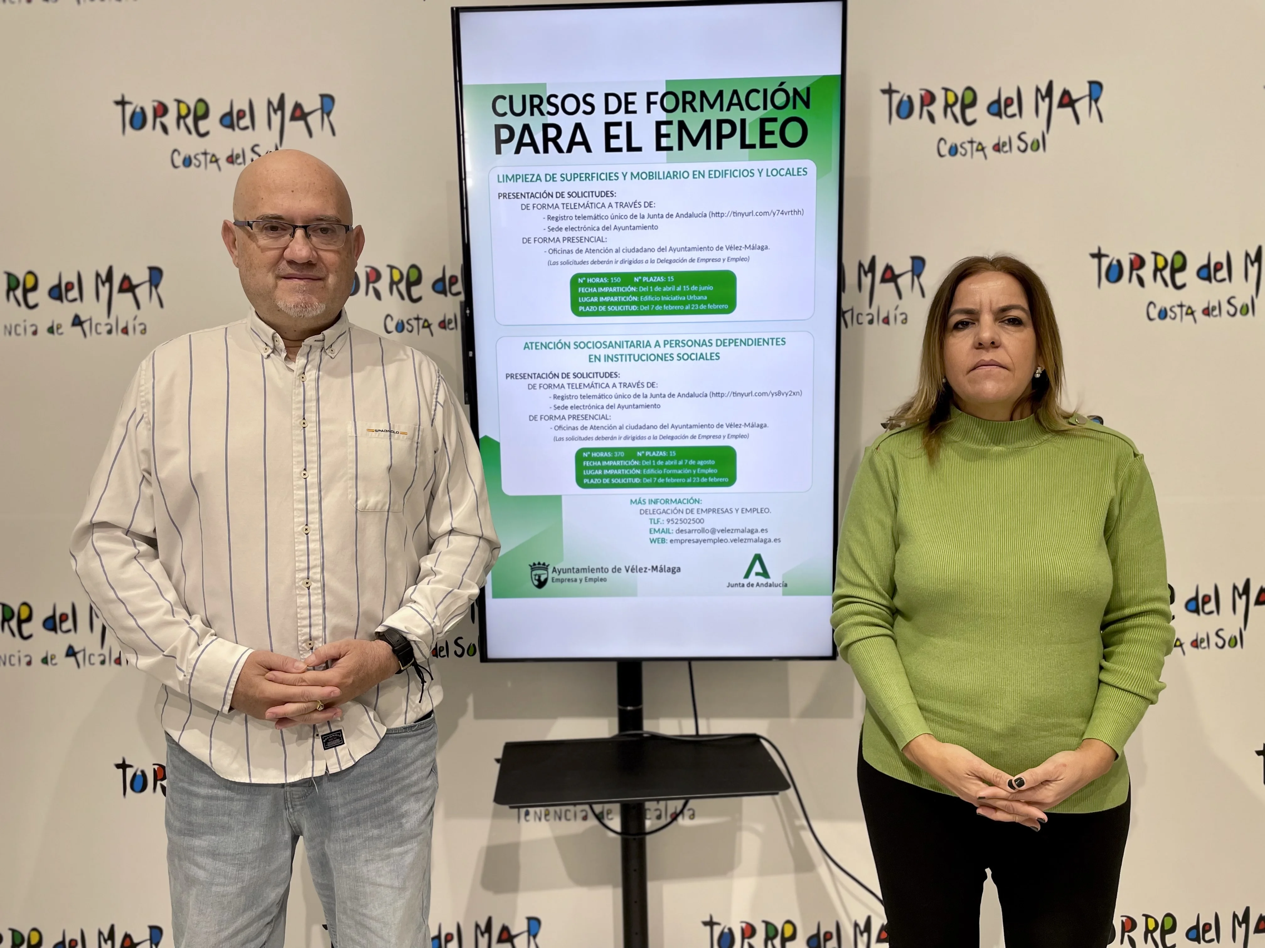 Jesús Pérez Atencia junto a Belén Zapata el 7 de febrero de 2024