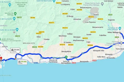 La A-7 podría contar con la obra urgente del tercer carril, que agilizaría la movilidad entre Vélez-Málaga y Rincón de la Victoria con la capital