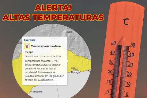 Alerta por Altas Temperaturas en la Axarquía este Lunes