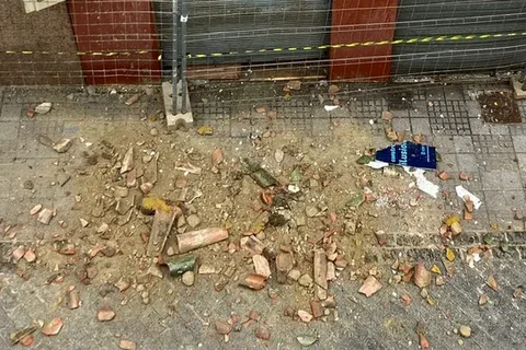 Las consecuencias del temporal se dejan sentir en el centro histórico de Vélez-Málaga