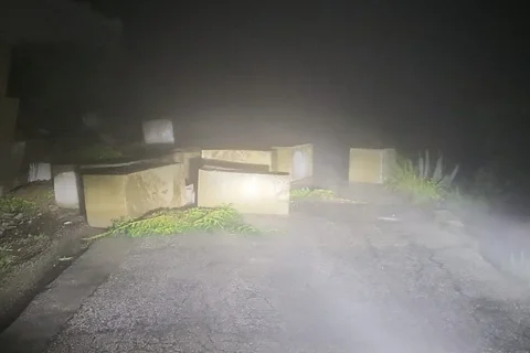 El temporal arremete con fuertes desprendimientos en Cómpeta este fin de semana 