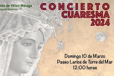 El Paseo Larios de Torre del Mar acogerá el concierto de cuaresma de Semana Santa 2024 el próximo domingo 10 de marzo