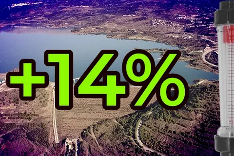 El Pantano de la Viñuela alcanza más del 14% de su capacidad, según Últimos datos  