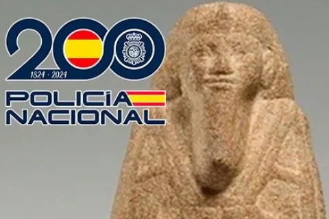 Identificado un Anticuario por vender una escultura del faraón egipcio Taharqa datada entre el 690-664 antes de Cristo