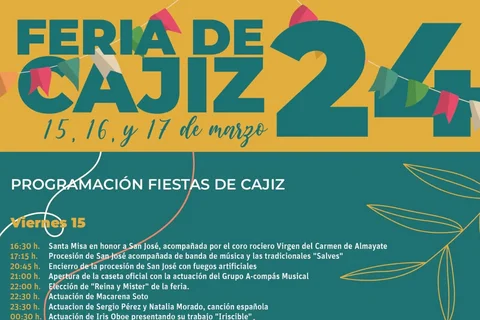 Cajiz celebra su feria en honor a San José este fin de semana con una programación variada y diversa