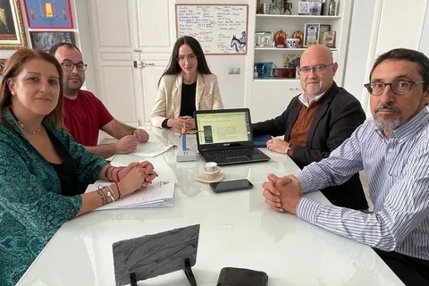 Jesus Lupiañez junto a Jesús Pérez Atencia ante los medios de comunicacion