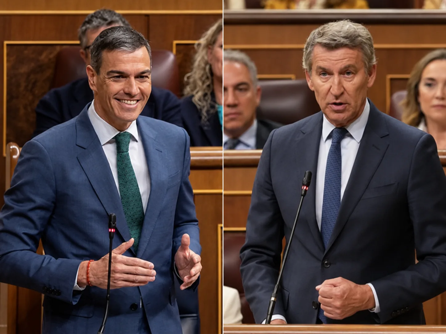 Pedro Sánchez y Feijóo Sesión Control Congreso de los Diputados